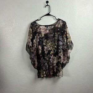 Chaus Women’s Floral Print Women's Top - Multicolor Sz L Business Office wear